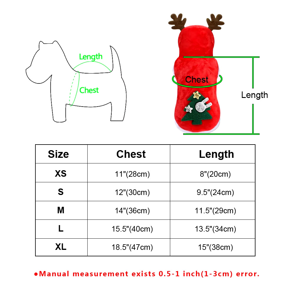 Christmas Cat Clothes Small Dogs Cats Santa Costume Kitten Puppy Outfit Hoodie Warm Pet Dog Clothes Clothing Accessories