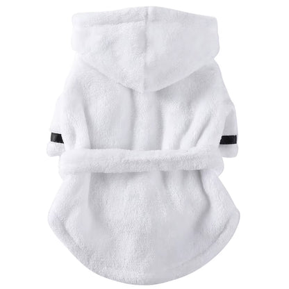 Dog Bath Robe after Bath, Quick Dry Absorbent Towel Robe with Belt for Small Medium Dogs Cats, Post Bath Drying Pet Accessories